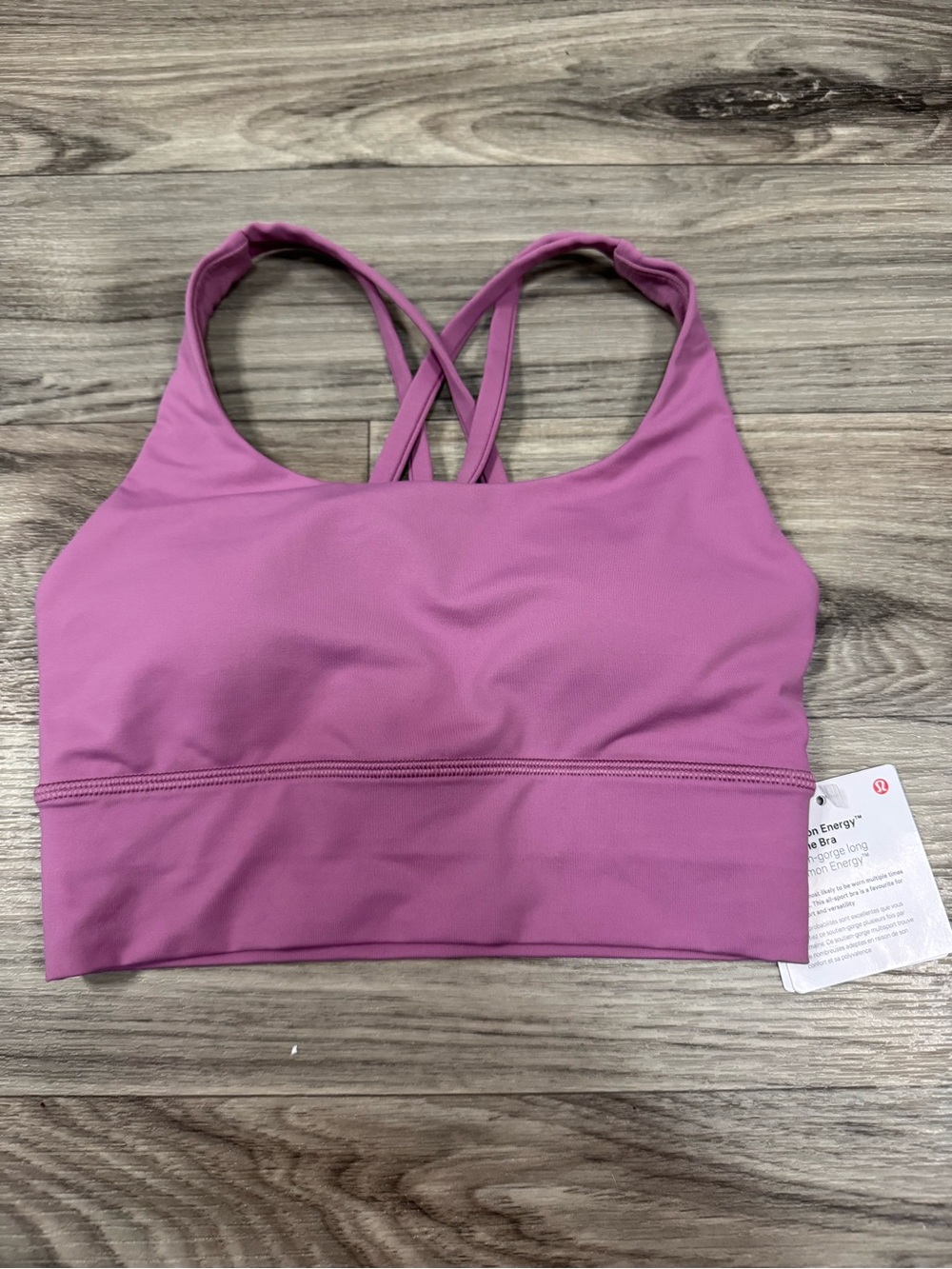 Lululemon Energy Longline Bra Medium Support in Velvet Dust Size 2